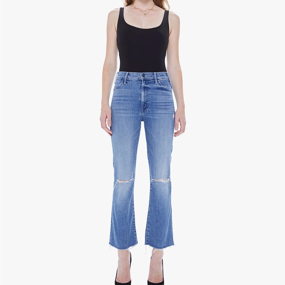 MOTHER Denim The Hustler Ankle Fray in Can’t Stop Staring